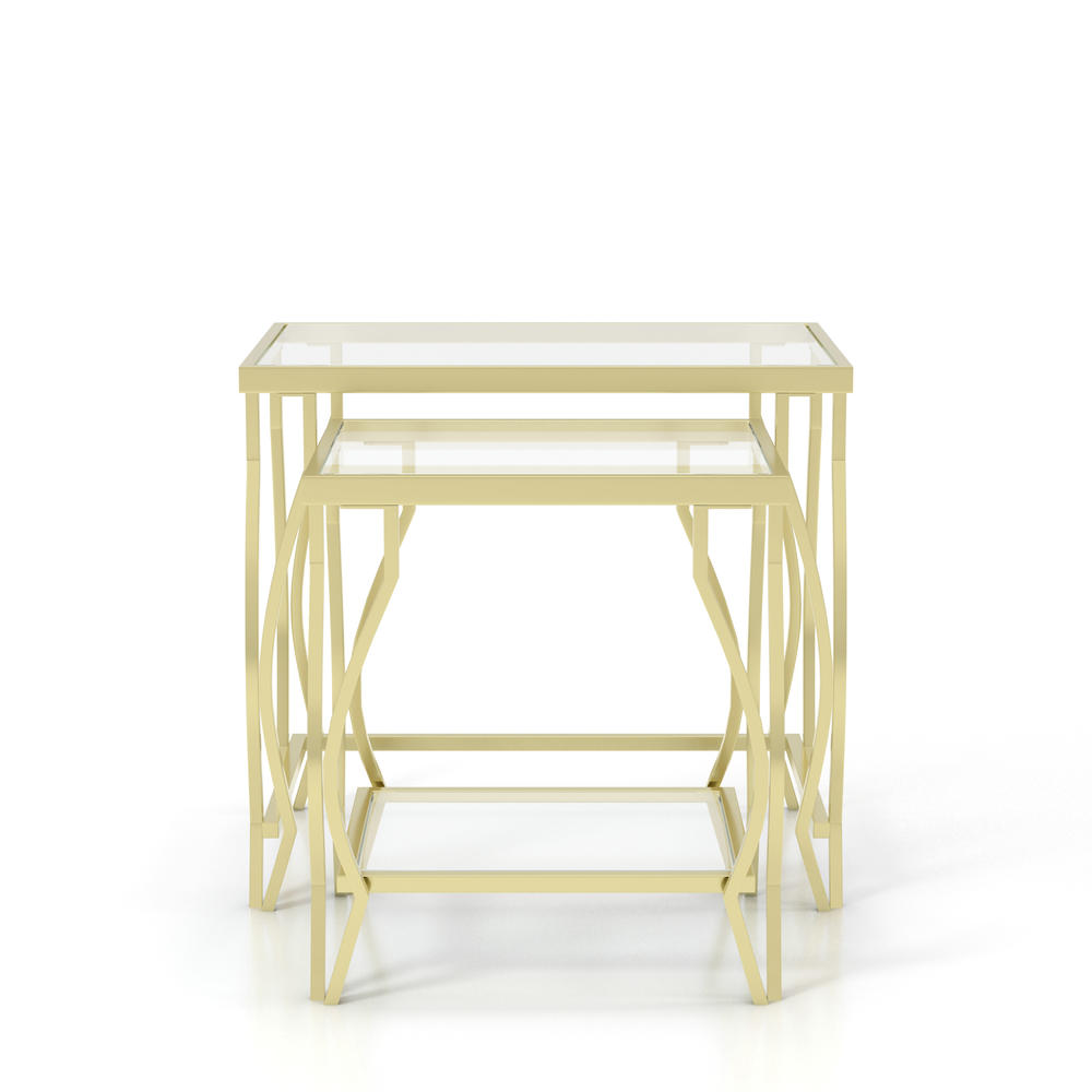Furniture of America Trinity Glam 2-piece Nesting Tables