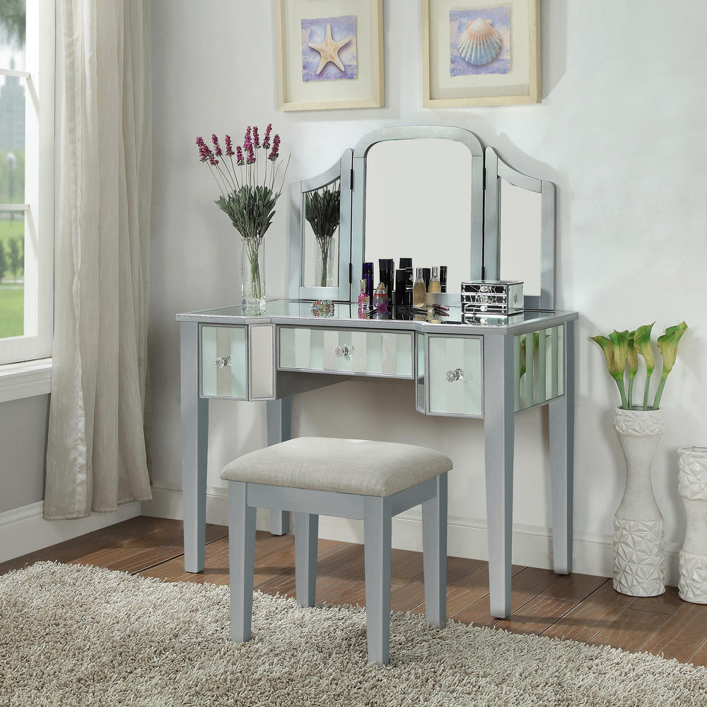 Furniture of America Arnhem Glam 3-Piece Vanity Set