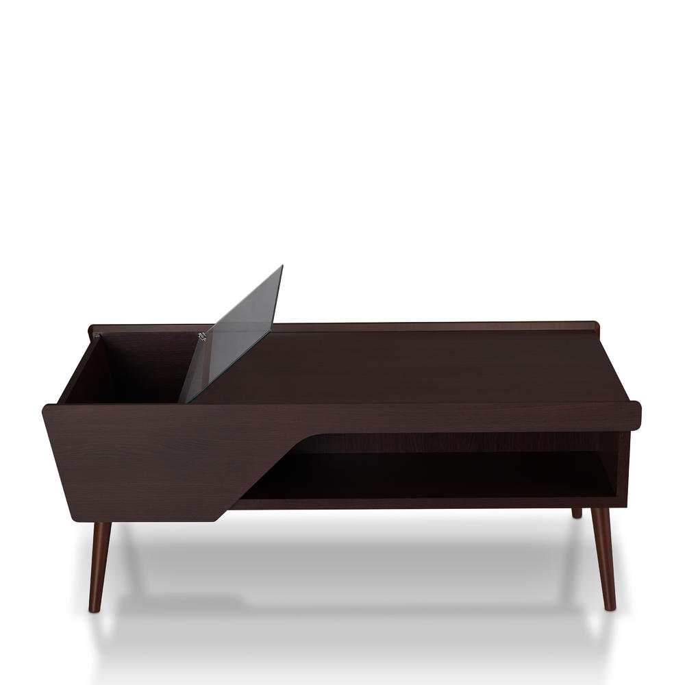 Furniture of America Ory Espresso Modern Display Coffee Table