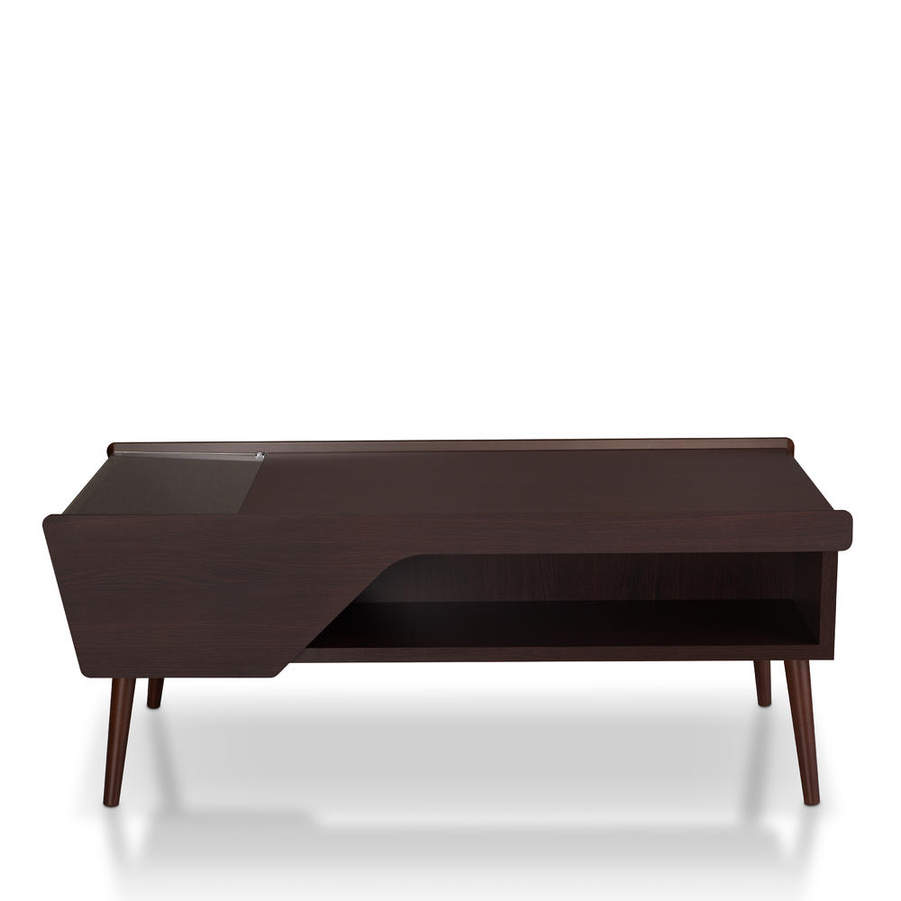 Furniture of America Ory Espresso Modern Display Coffee Table