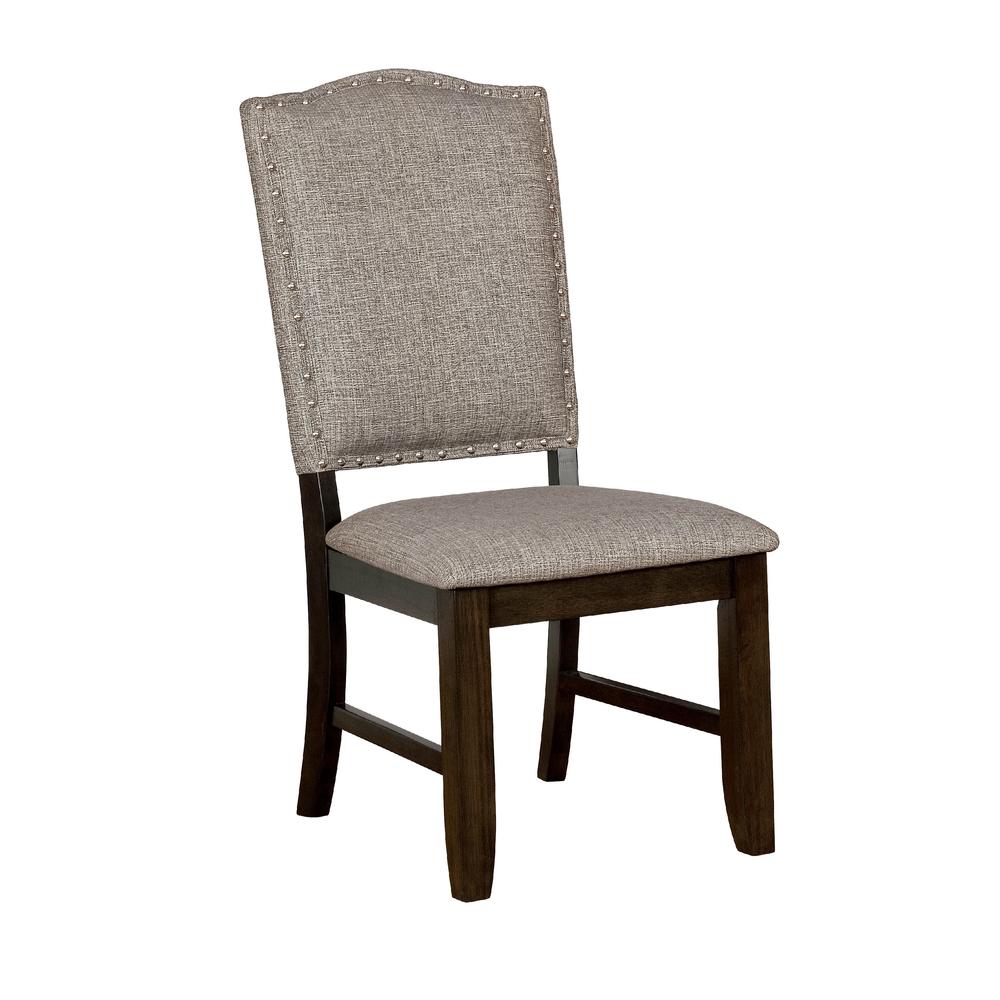 Furniture of America Taren Contemporary Dark Walnut Dining Chair (set of 2)