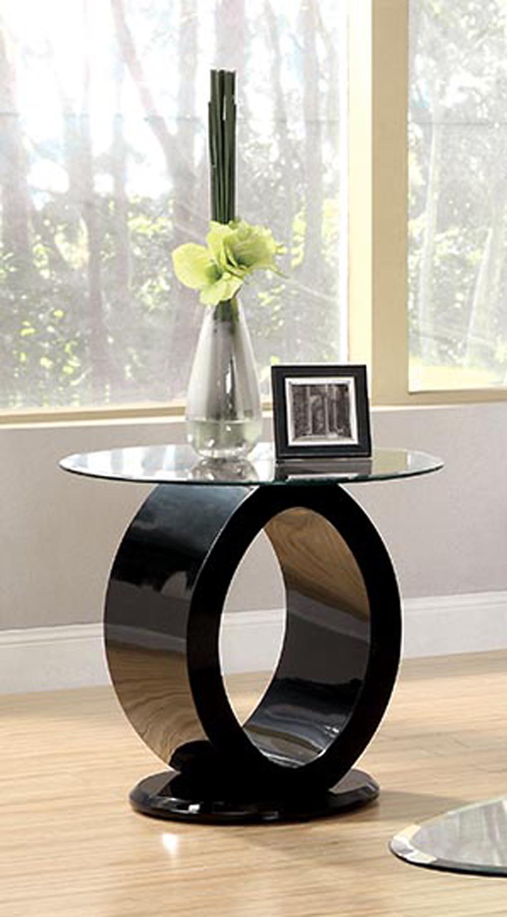 Furniture of America Glossy Olson Modern End Table