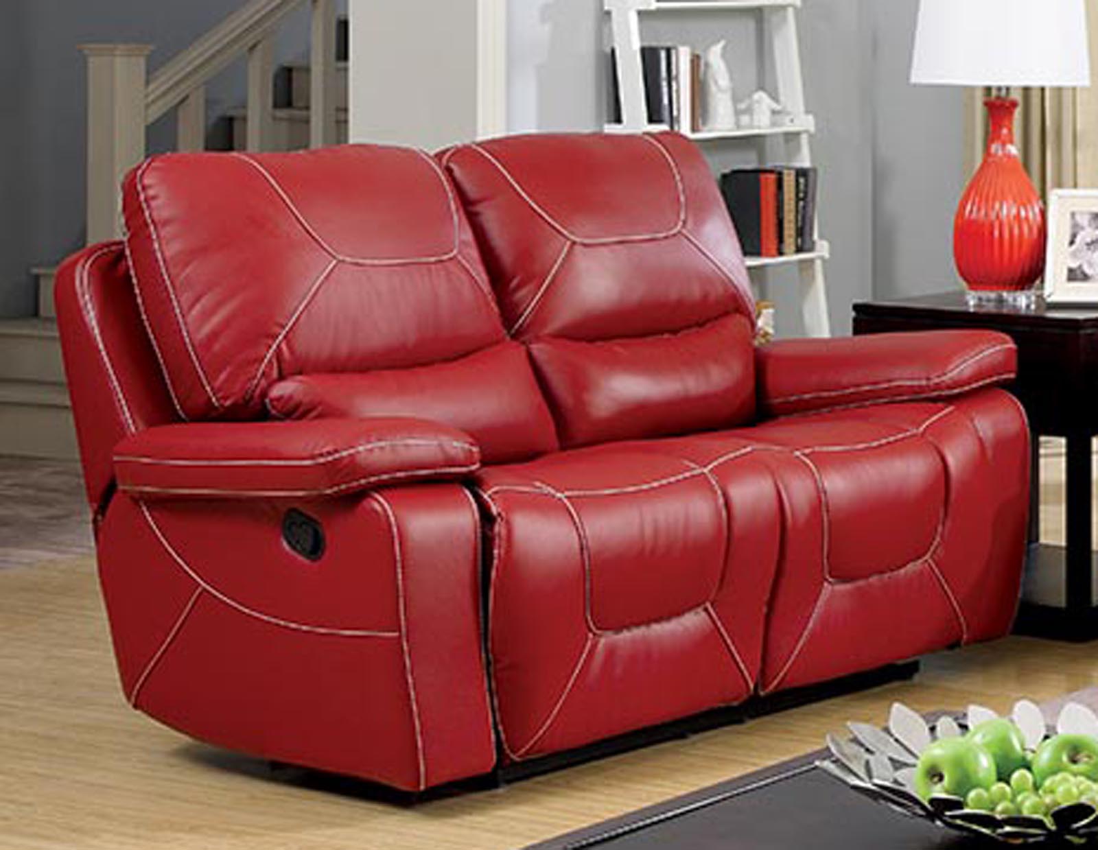Ashley Furniture Red Leather Sofa