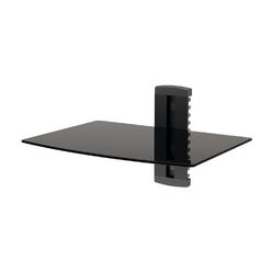 ProMounts Tempered Glass Floating Wall Mounted Shelf, Holds Up to 17.6 lbs