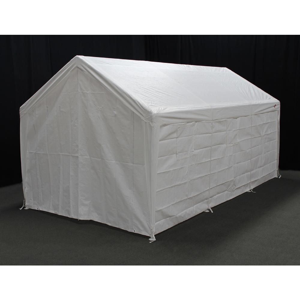 King Canopy 10' x 20' Hercules Snow Load With Enclosure Kit - 8 Leg Canopy- White