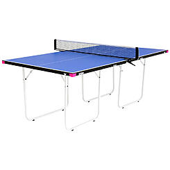 Butterfly Junior Stationary Ping Pong Table - 3/4 Size Table Tennis Table - Space Saver Game Table for Game Room - Regulation He