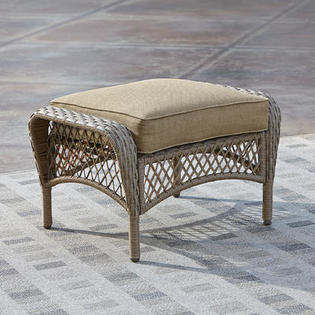 Grand Harbor Jamestown Ottoman Sand Outdoor Living Patio Furniture Ottomans
