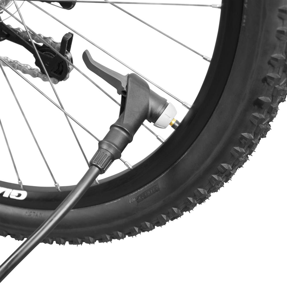 BV High Pressure Bike Floor Tire Pump Aluminum w/ Gauge Dual Air Valve