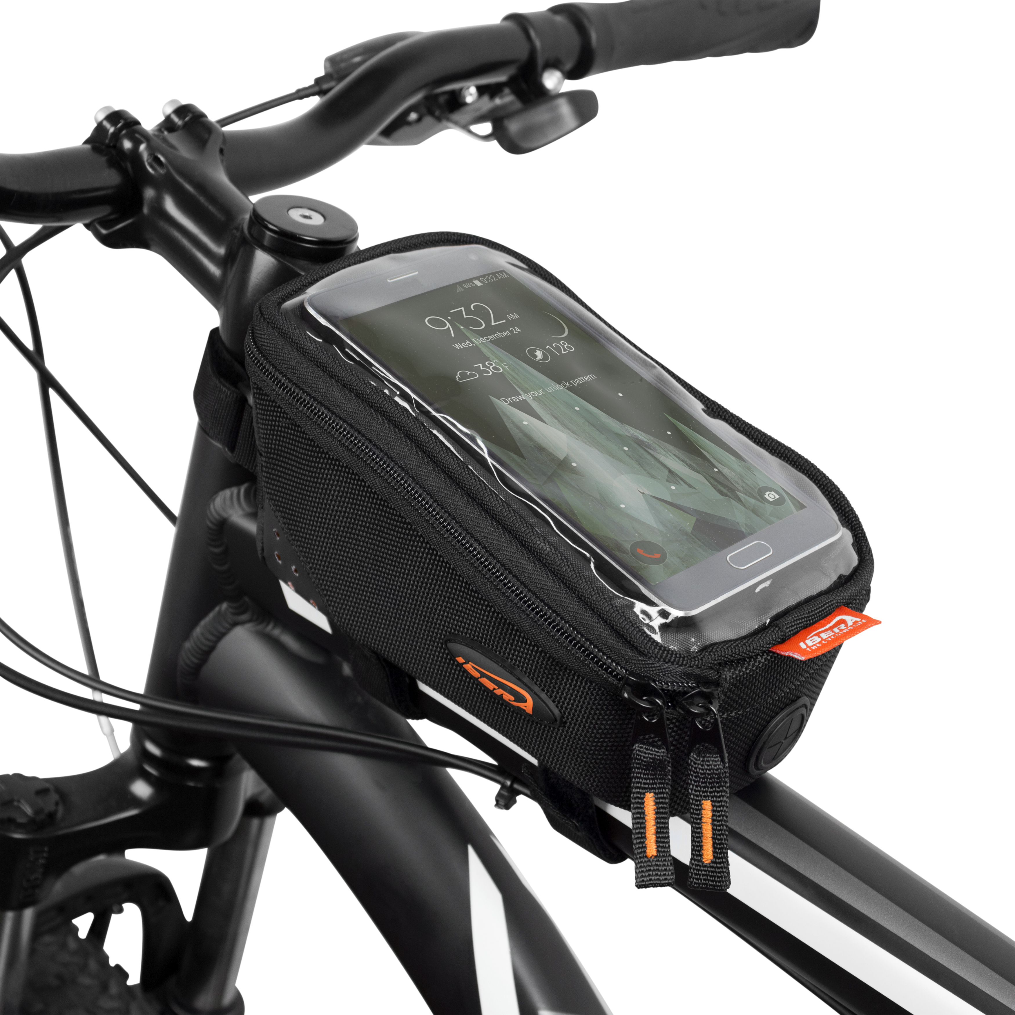 Ibera Top Tube Bag Clear Screen Pocket for 6 in Screens Ibera Top Tube Bag Clear Screen Pocket for 6 in Screens