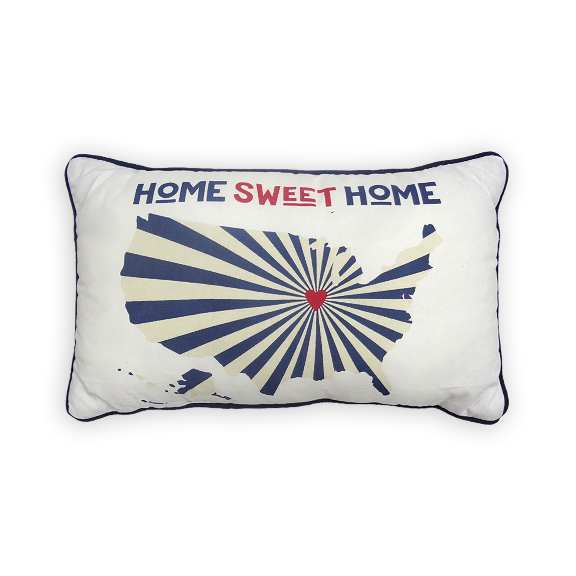 Home Sweet Home with Map Decorative Pillow