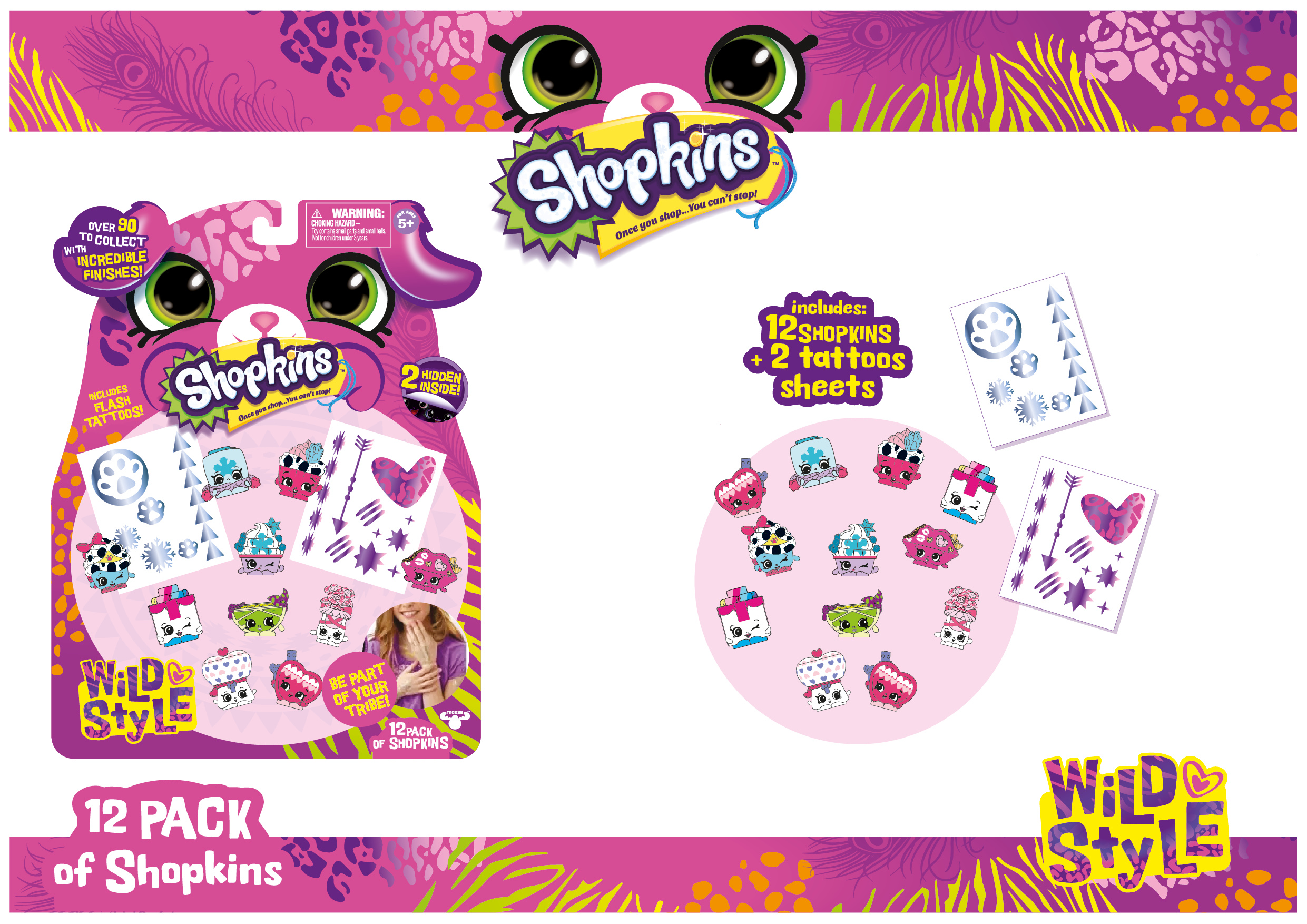Shopkins Series 9 Wild Style, 12 Pack