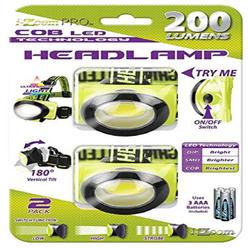 i-Zoom LEGO izoompro 200 lumen wide-angle cob led headlamp (2-pack)