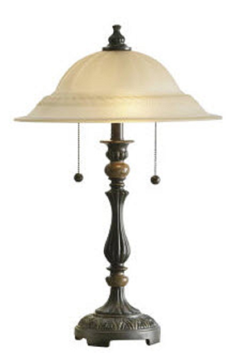 table lamp with frosted glass shade