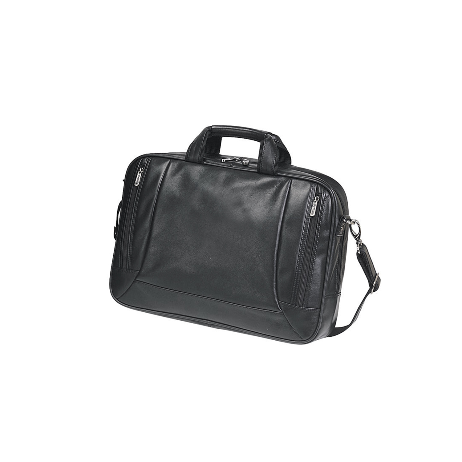 Natico Amherst Executive Leather Computer Briefcase, Black Natico Amherst Executive Leather Computer Briefcase, Black