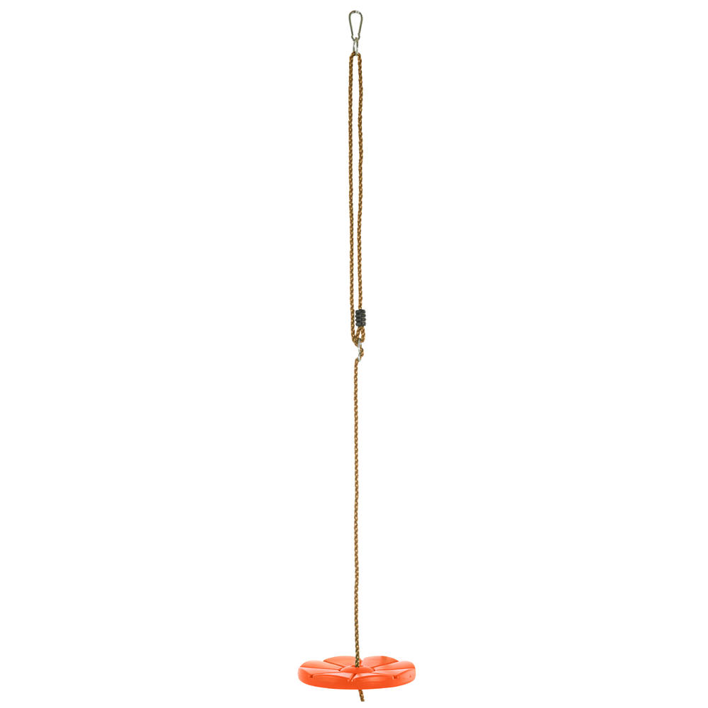 Swingan  &#8211; Cool Disc Swing With Adjustable Rope &#8211; Fully Assembled - Orange