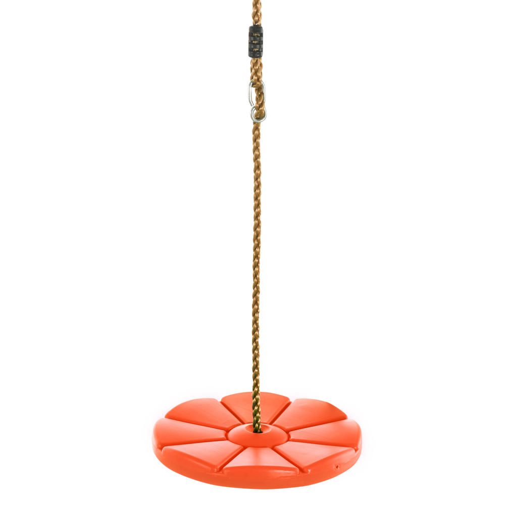 Swingan  - Cool Disc Swing With Adjustable Rope &#8211; Fully Assembled - Orange