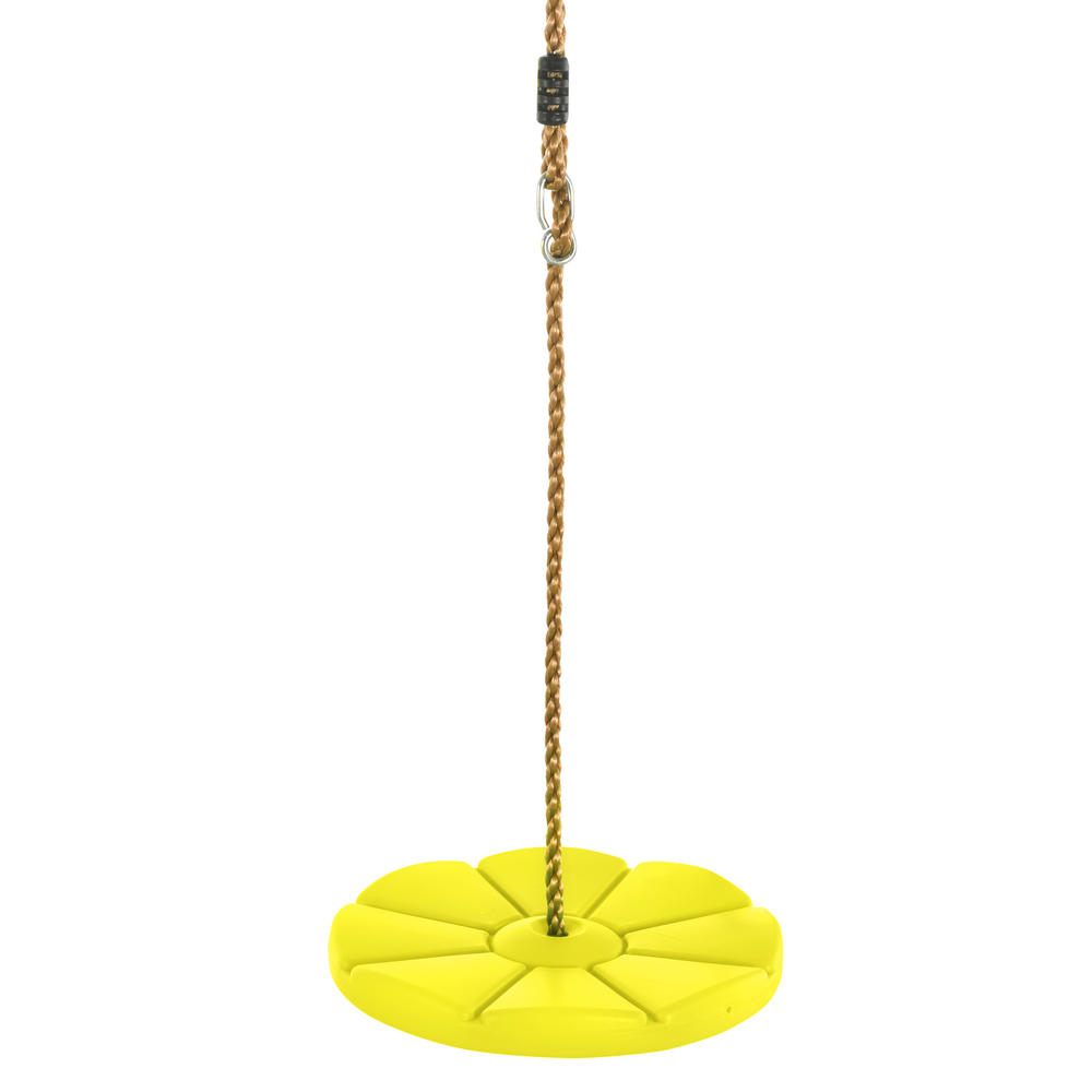 Swingan  - Cool Disc Swing With Adjustable Rope &#8211; Fully Assembled - Yellow