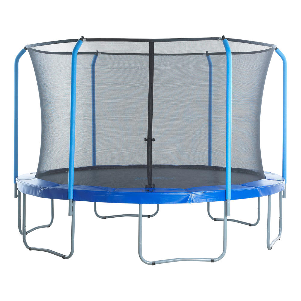 Upper Bounce Trampoline Replacement Net, Fits For 12' Round Frames, Using 6 Curved Poles With Top Ring Enclosure System -NET ONLY