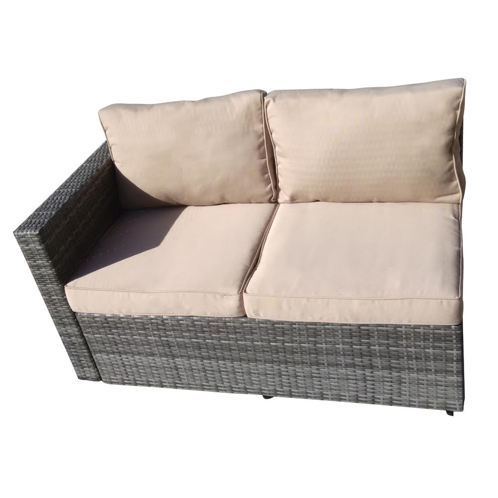 THE HOM Gran Melia 4-Piece All-Weather Wicker Patio Seating Set With Storage
