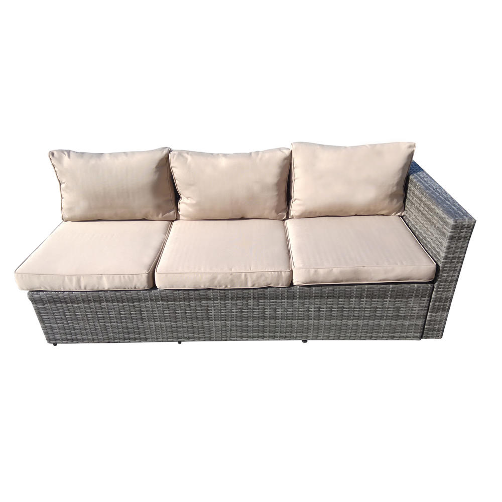 THE HOM Gran Melia 4-Piece All-Weather Wicker Patio Seating Set With Storage