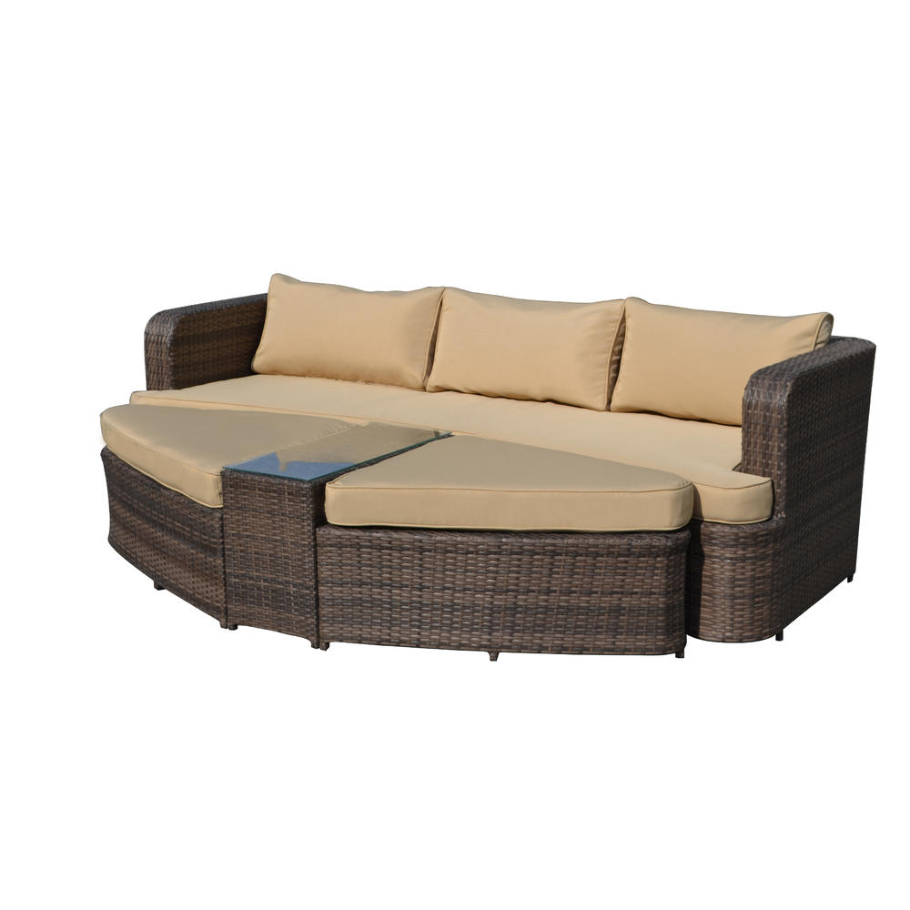 THE HOM Amelia 4-Piece All-Weather Wicker Patio Seating Set