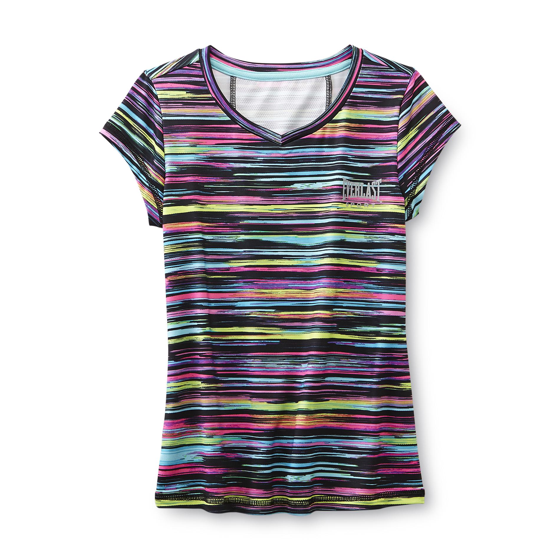 Everlast&reg; Sport Girl's Athletic T-Shirt - Abstract Stripe