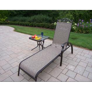 Oakland Living Aluminum framed Sling Chaise Lounge Set w ... Oakland Living Aluminum framed Sling Chaise Lounge Set w ... on Living Accents Sling Folding Chaise id=32165