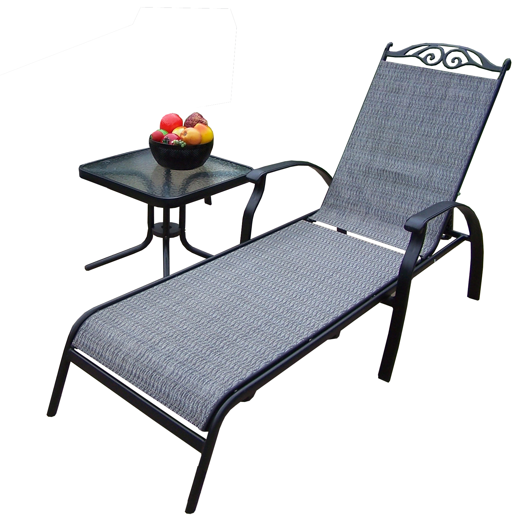 Oakland Living Aluminum framed Sling Chaise Lounge Set w ... Oakland Living Aluminum framed Sling Chaise Lounge Set w ... on Living Accents Sling Folding Chaise id=17431
