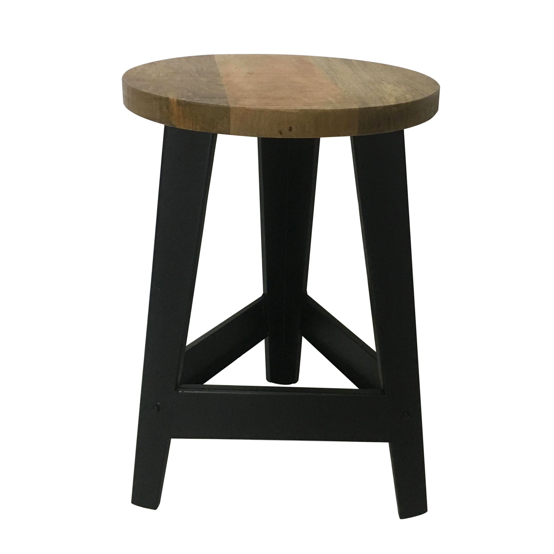 Metal Stool – Black/Natural Metal Stool – Black/Natural