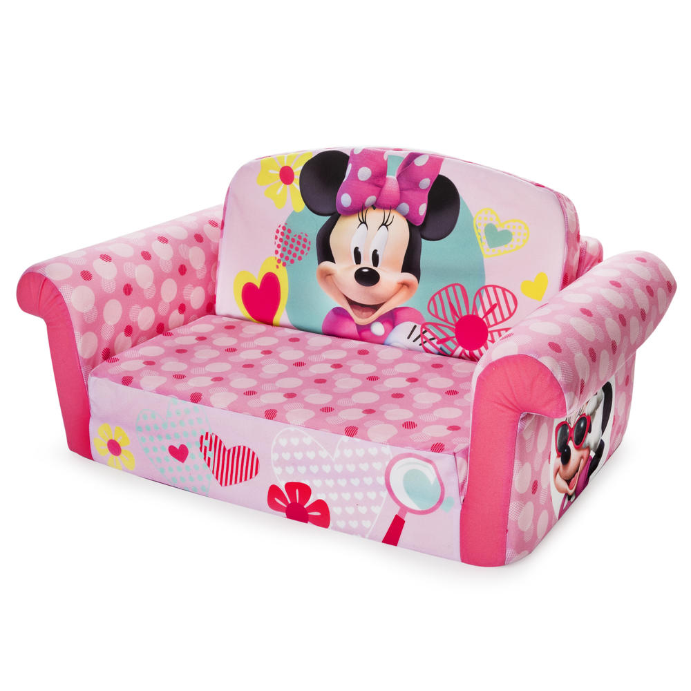 Children's 2 in 1 Flip Open Foam Sofa, Minnie Mouse, by Spin Master