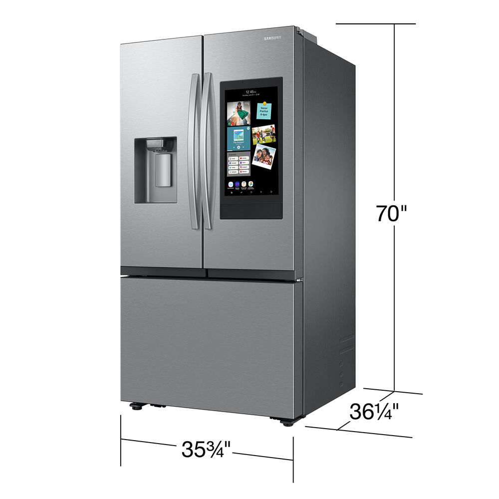 Samsung RF32CG5900SRAA 30 Cu. Ft. Mega Capacity 3 Door French Door Refrigerator With Family Hub In Stainless Steel