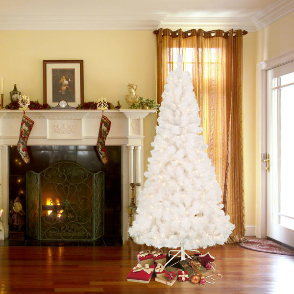 Donner Blitzen Wt0010 C 7 Pre Lit Glacier White Pine Tree With