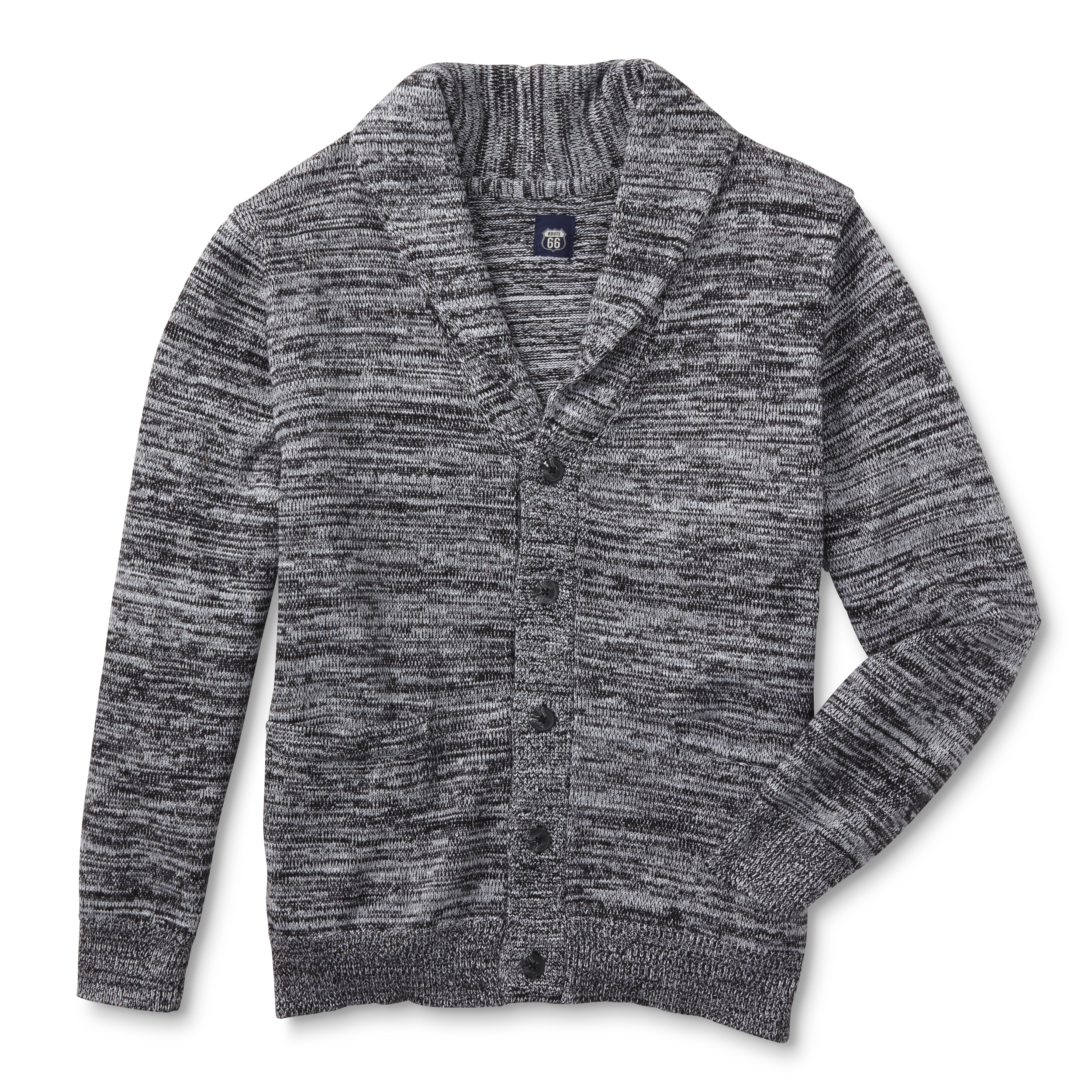 Route 66 Men's Shawl Collar Cardigan - Space-Dyed