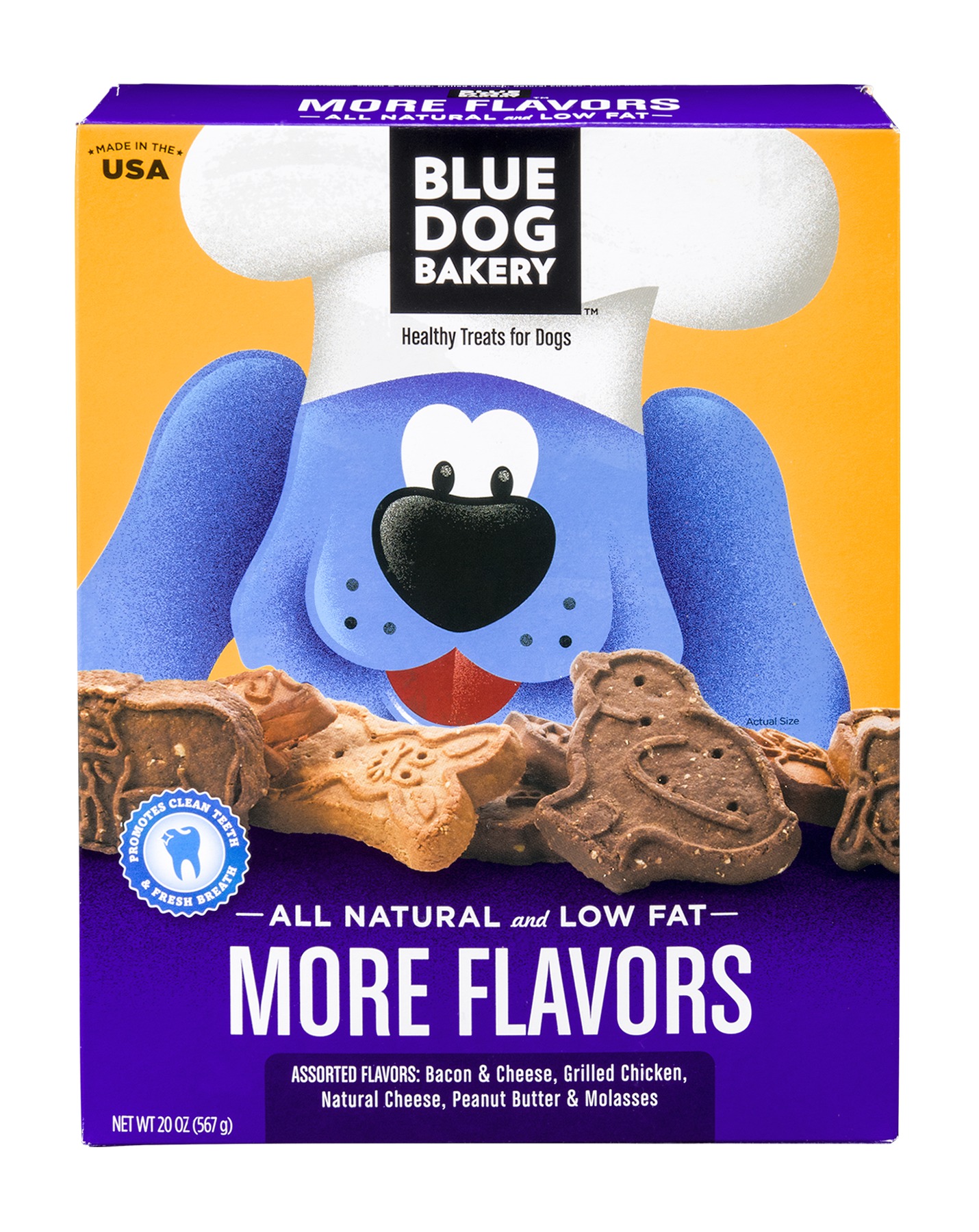 Blue Dog Bakery Natural Low Fat Dog Treats  Assorted Flavors  20-Oz.