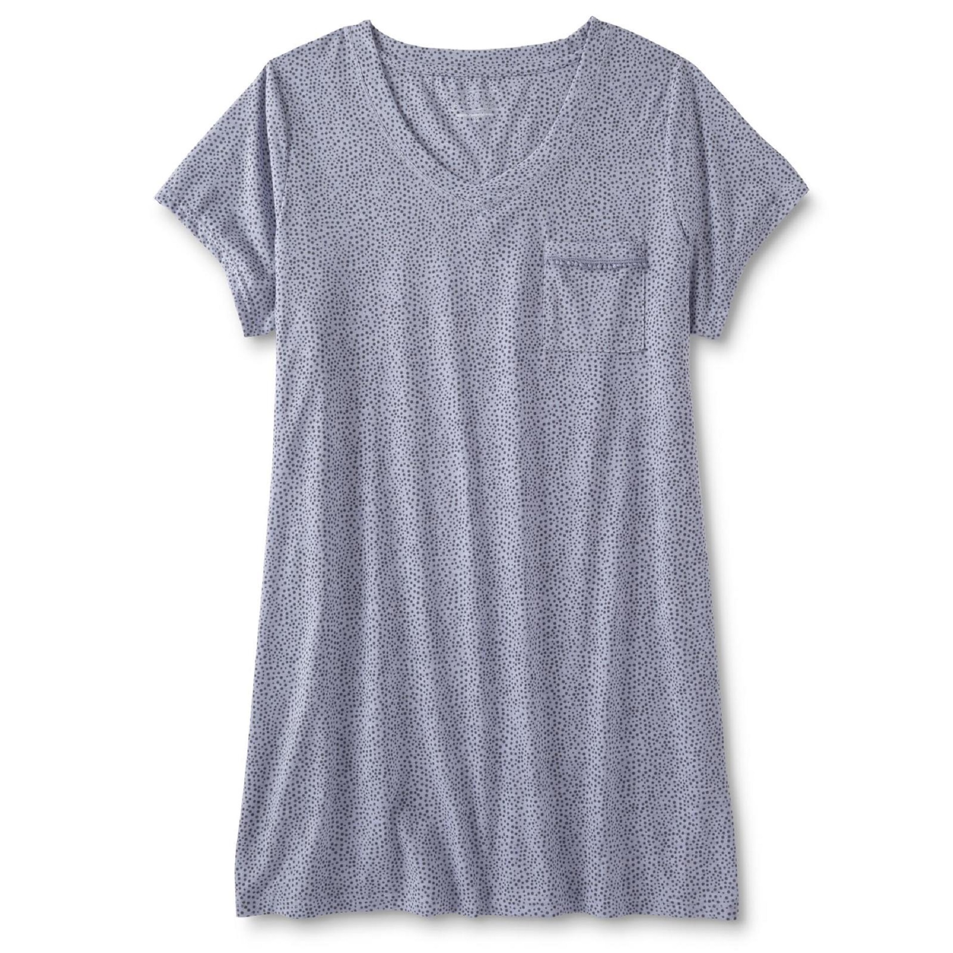 Simply Styled Women's Plus Nightgown - Dots