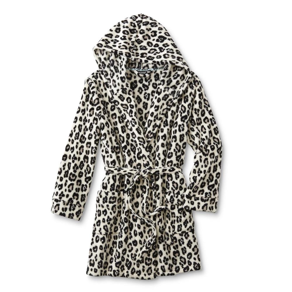 Joe Boxer Junior's Microfleece Robe - Leopard Print