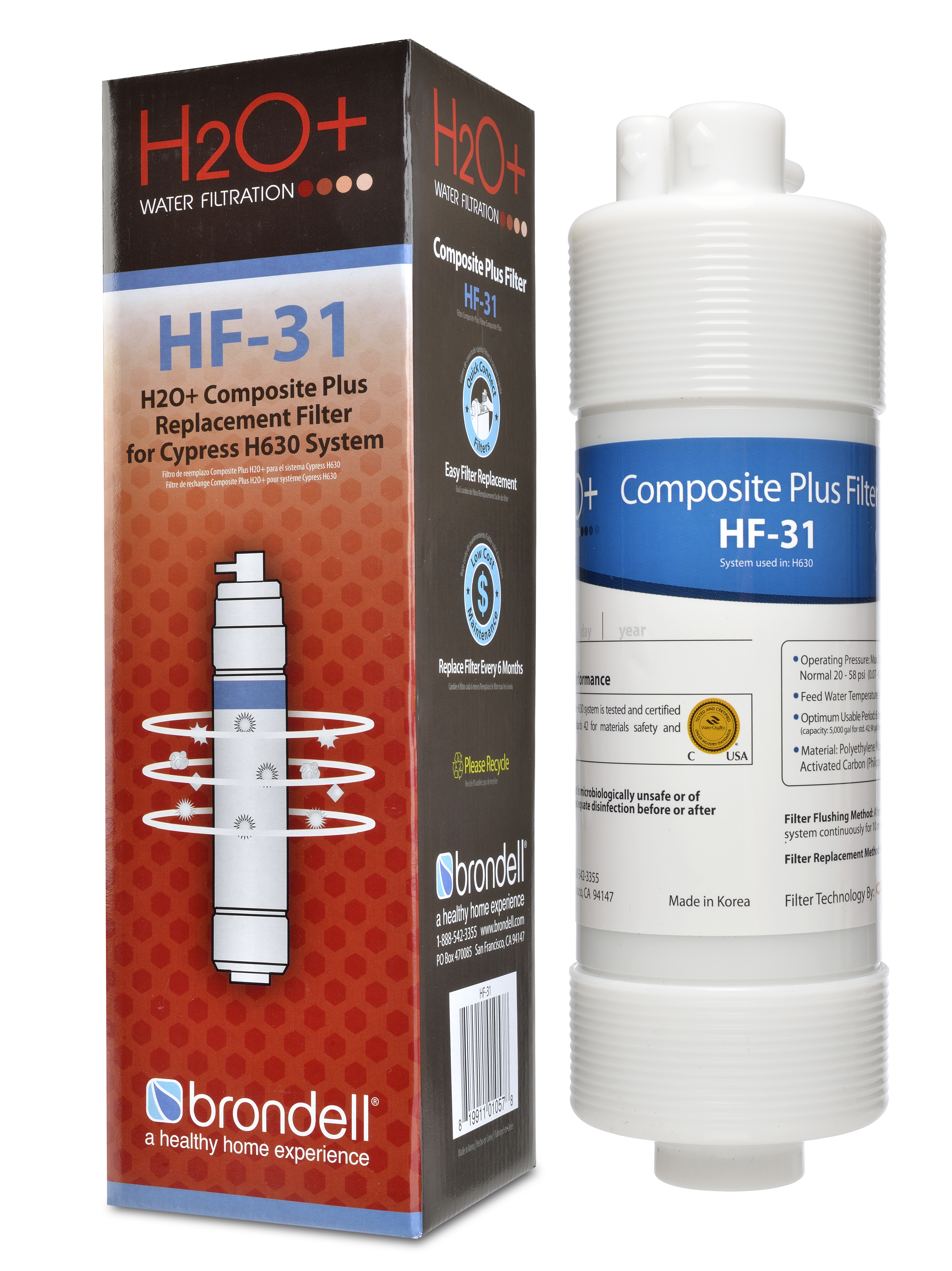 Brondell HF-31 H2O+ Cypress Composite Plus Filter