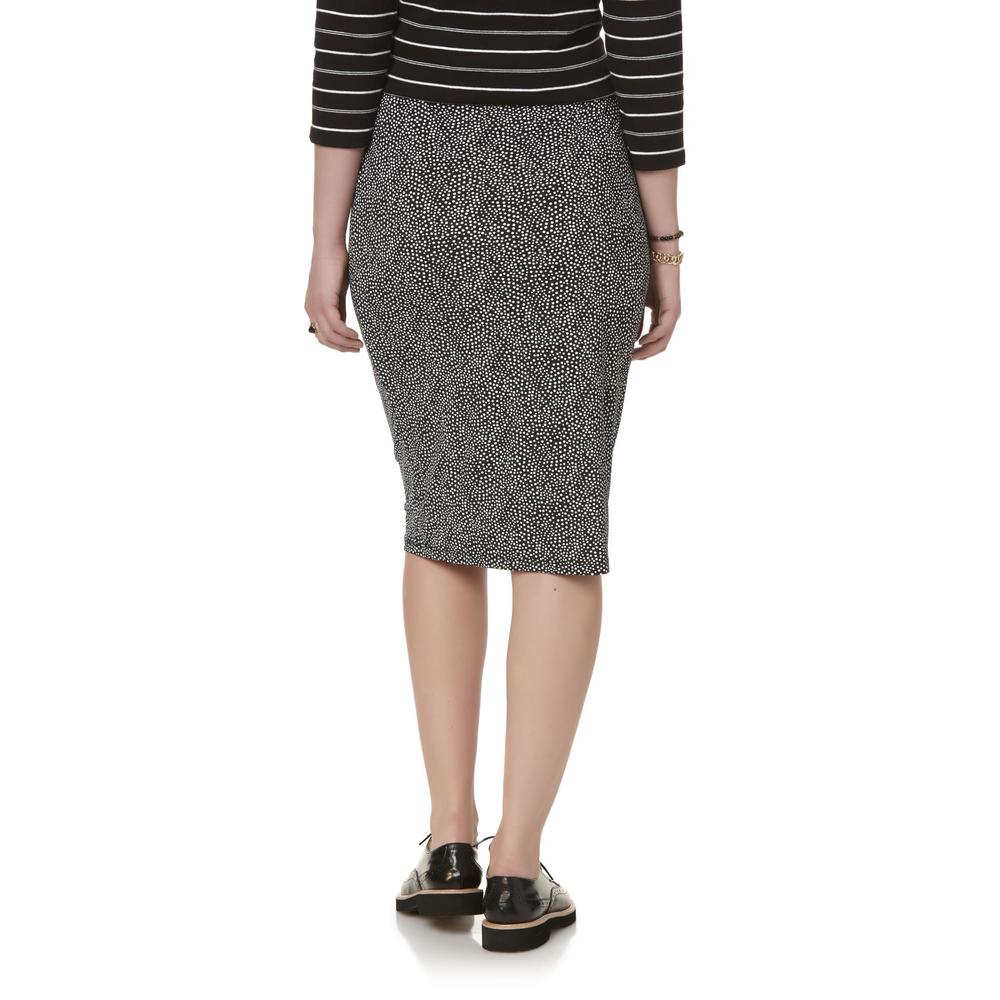 Simply Styled Women's Knit Skirt - Dots