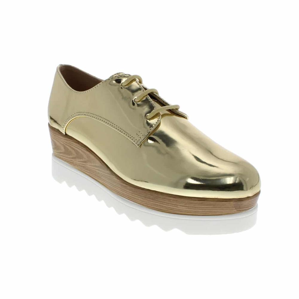 MOCA Women's Stella-99 Gold High Platform Slip-On Shoe