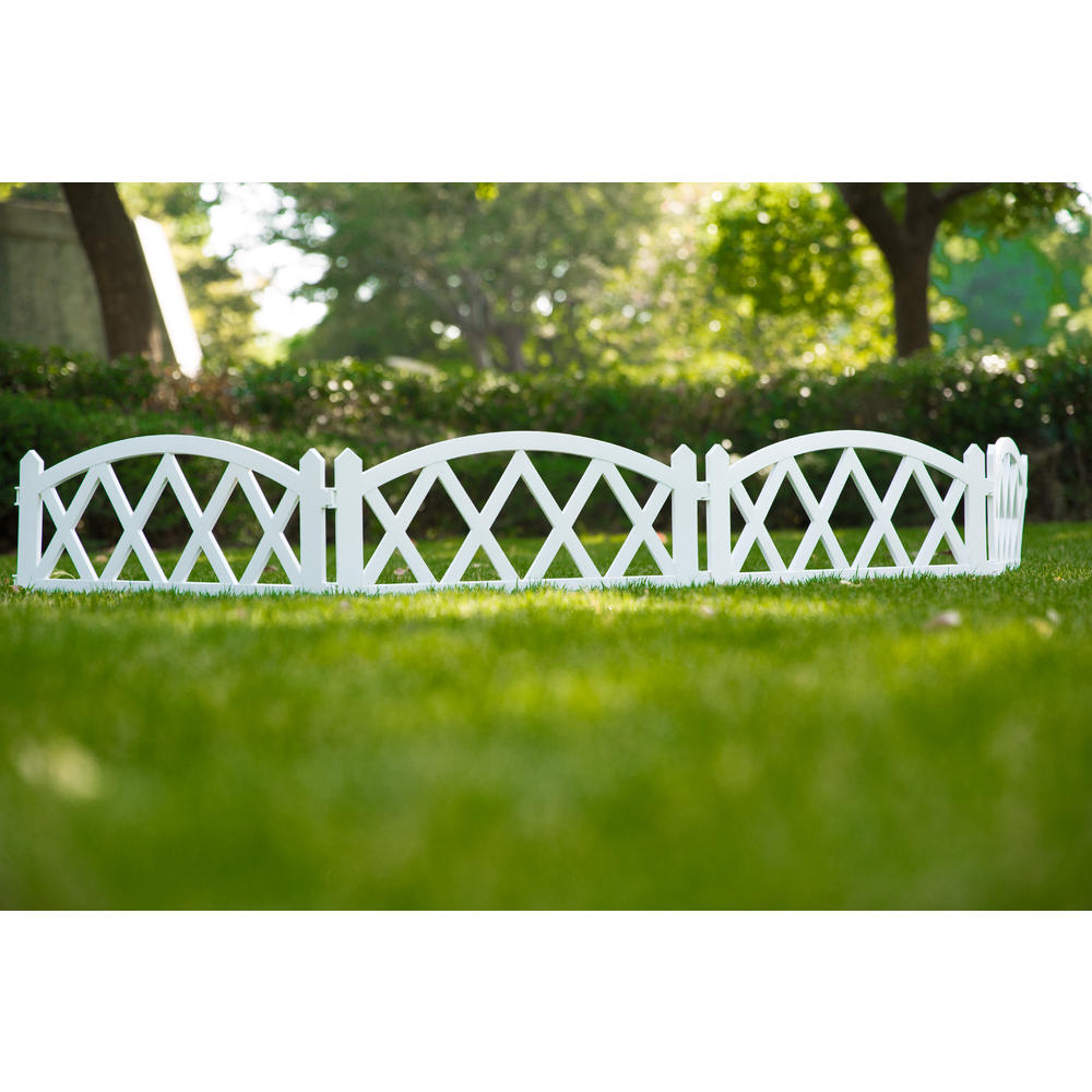 Worth Garden 4-Panel White Plastics Fence