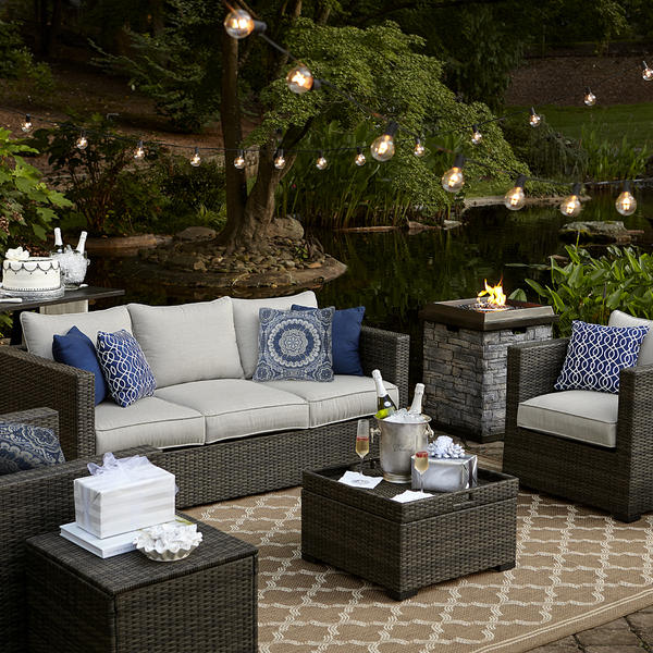 Grand Resort 114 76 123 Monterey 3 Pc Wicker Seating Set Gray Limited Availability American Freight Sears Outlet