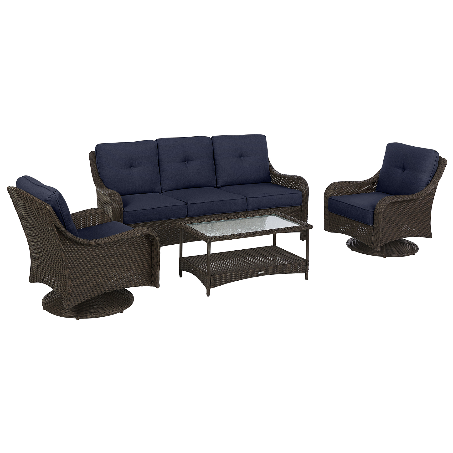 Grand Resort 180 10 023 Summerfield 4pc Seating With Swivel Blue American Freight Sears Outlet
