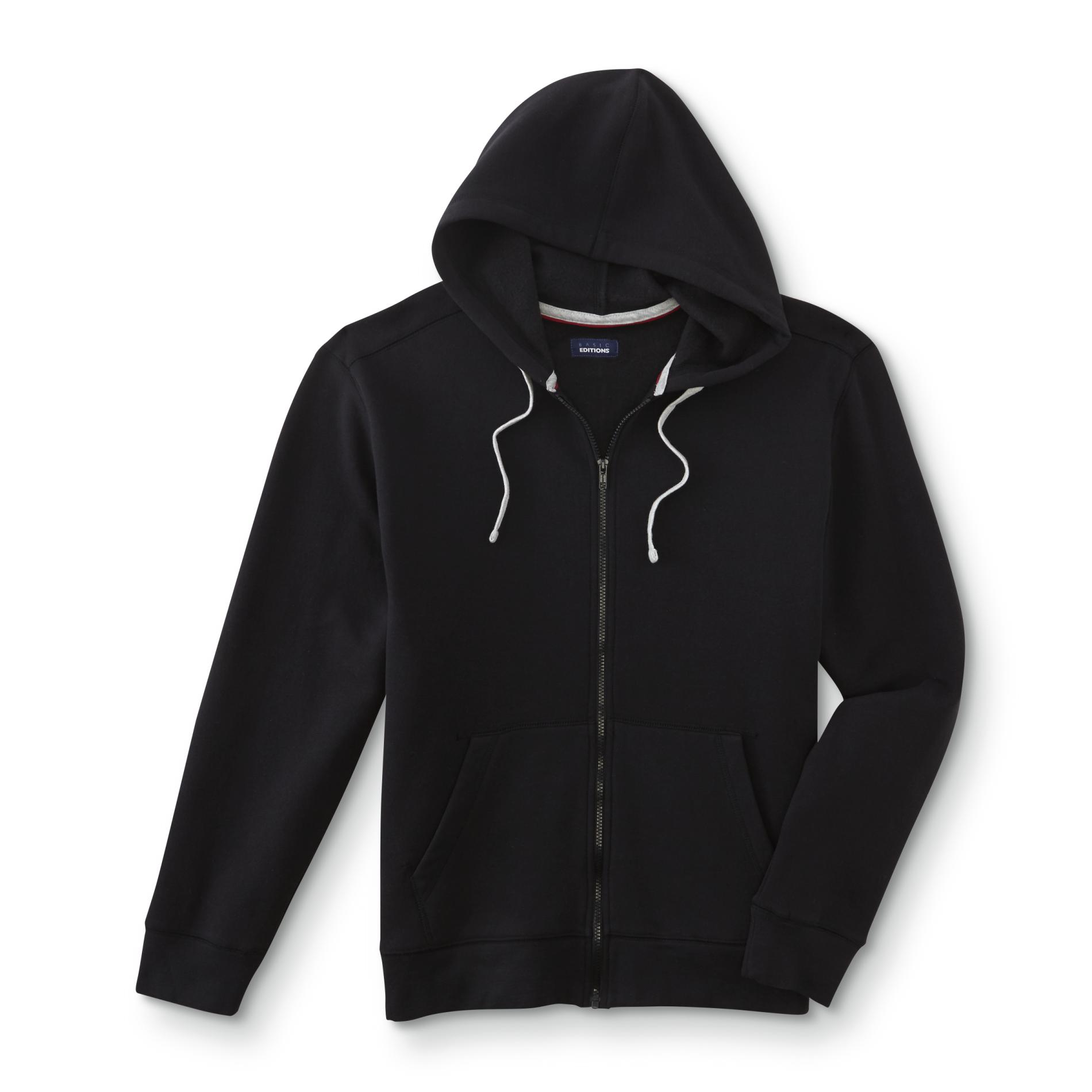 Basic Editions Men's Big & Tall Fleece Hoodie Jacket, Size: 4XL, Black Black Basic Editions Men's Big & Tall Fleece Hoodie Jacket, Size: 4XL, Black Black