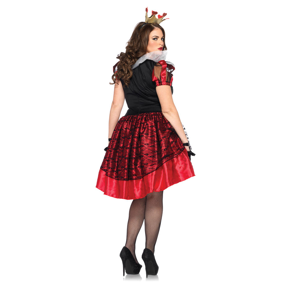 Leg Avenue Women's Plus Royal Red Queen Halloween Costume