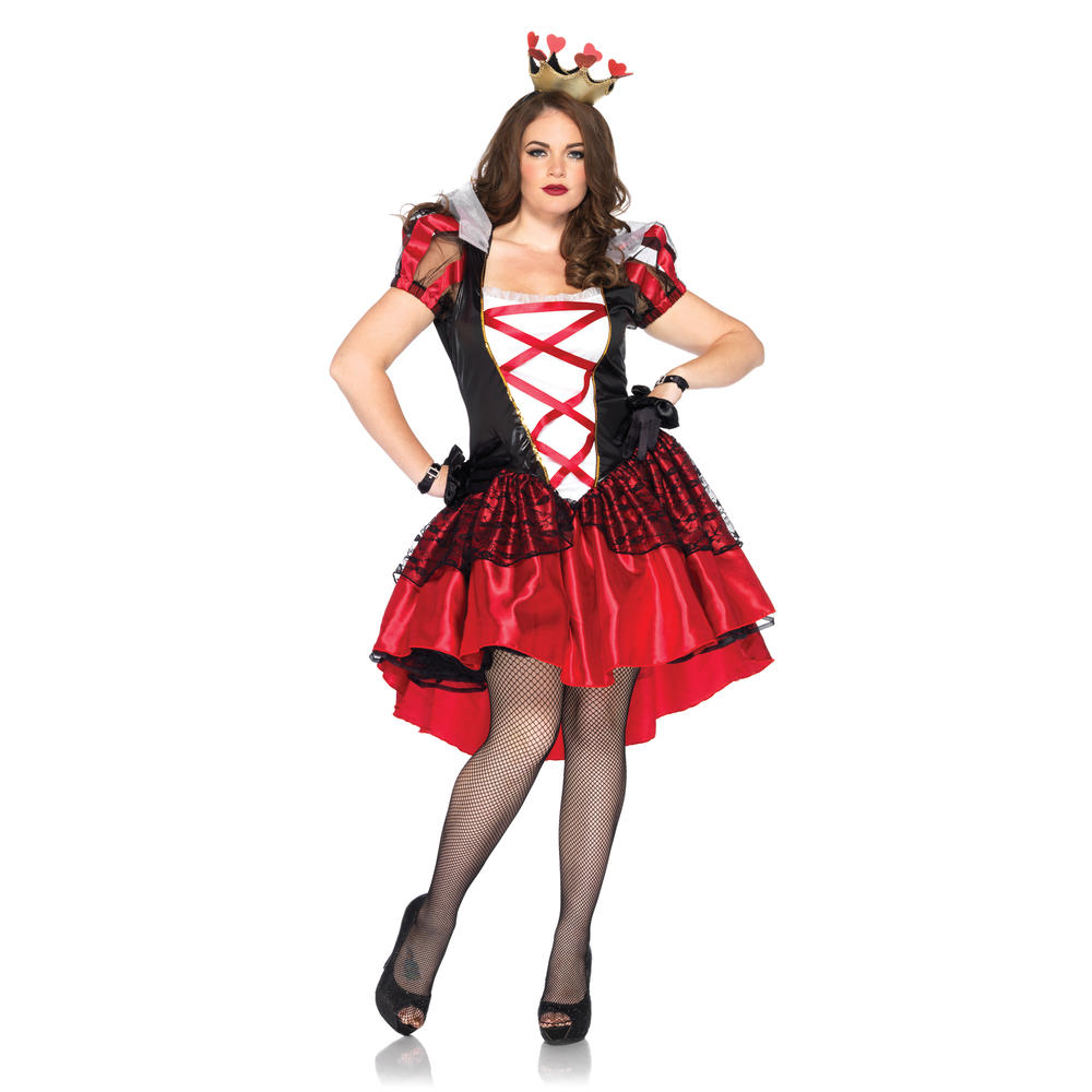 Leg Avenue Women's Plus Royal Red Queen Halloween Costume