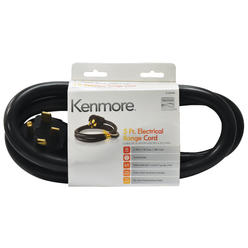 Kenmore 49696 4-Prong 5' Range Cord - Black
