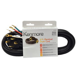 Kenmore 57001  4-Prong 6' Round Dryer Cord - Black