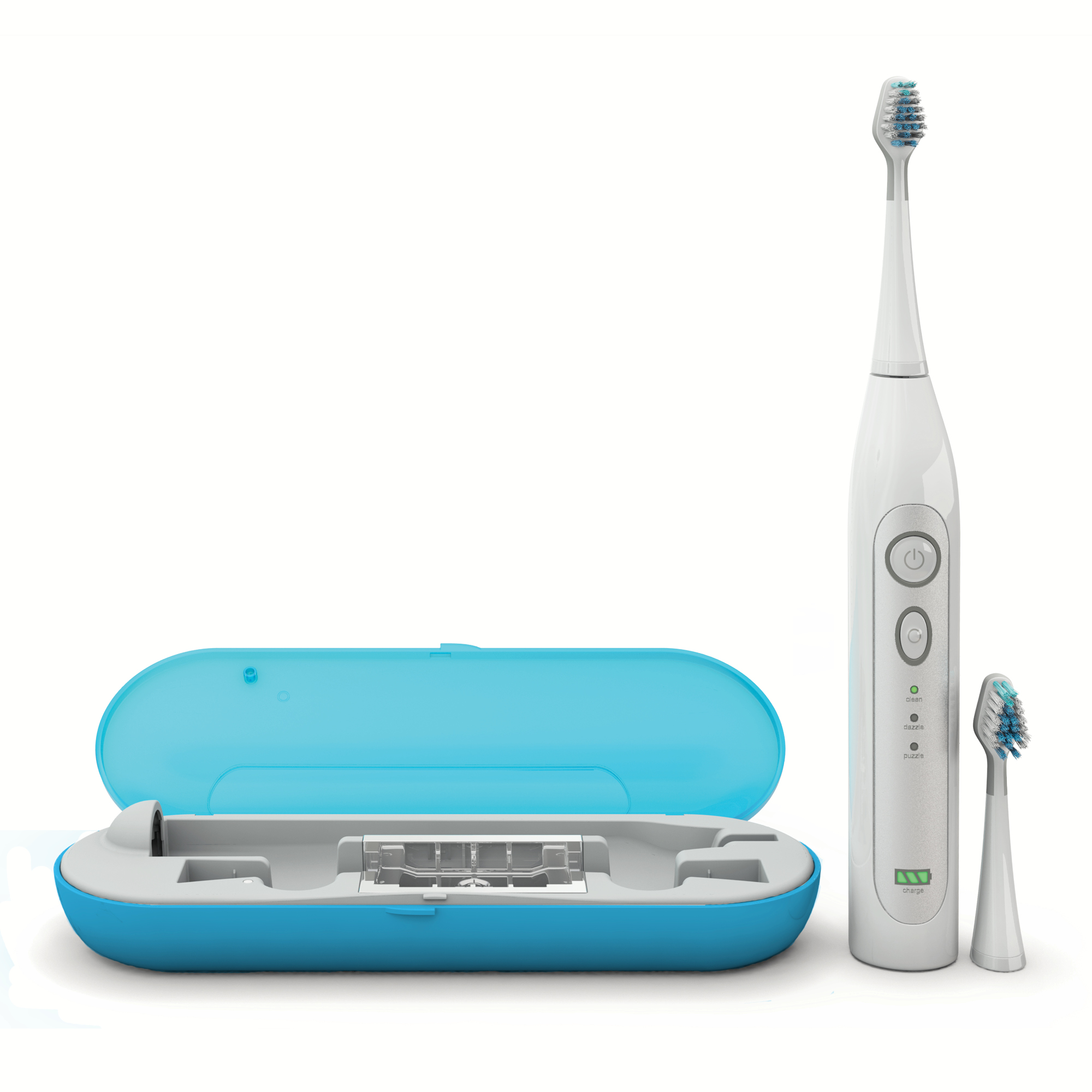 Dazzlepro Elite Sonic Toothbrush with UV Sanitizer Travel Charger Sky