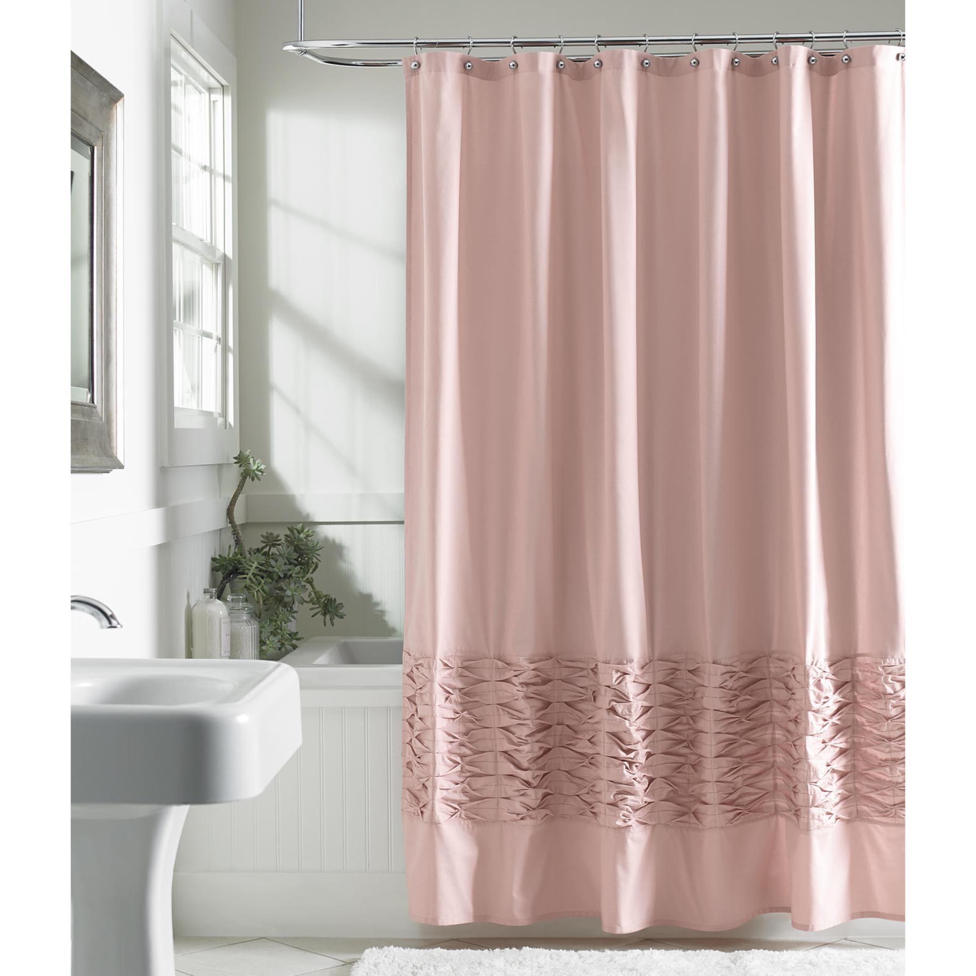 blush shower curtain set