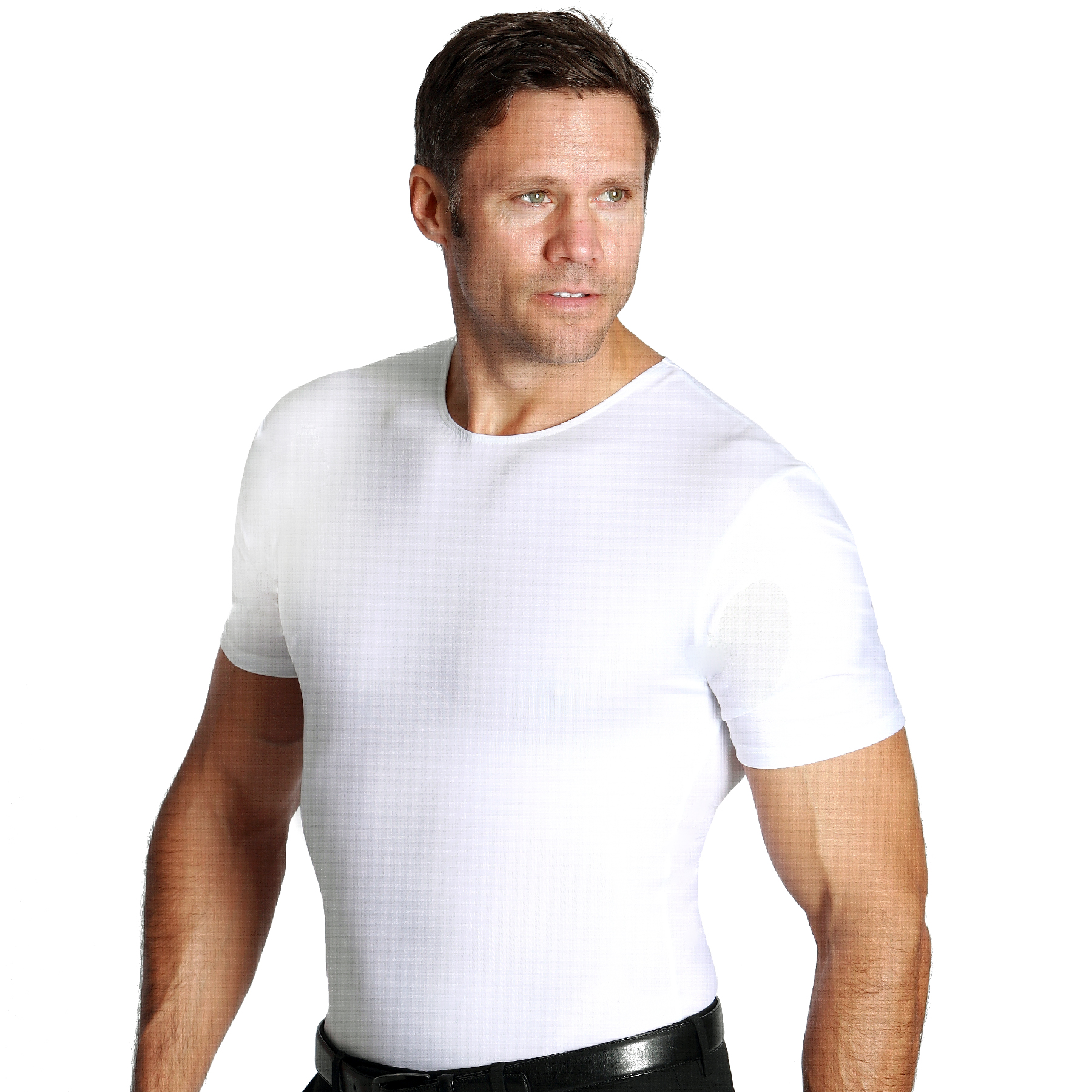 Insta Slim Compression short sleeve crew-neck t-shirt for men, look up ...